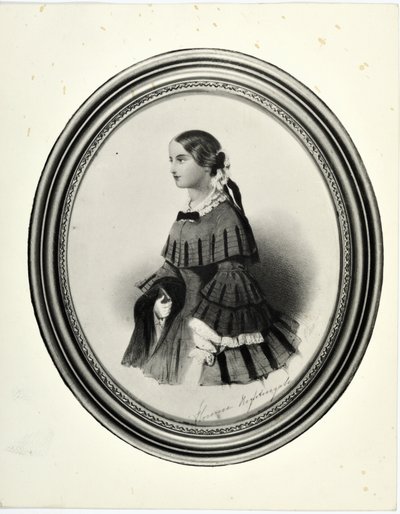 Portret van Florence Nightingale, c.1840 door J. Rawlins